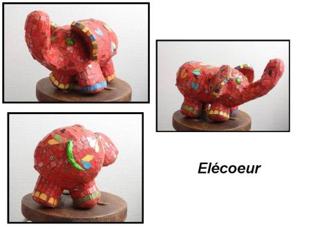 sculpture mosaïque éléphant